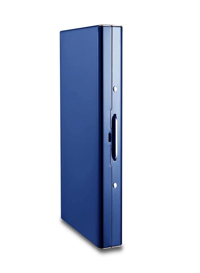 Stealodeal Blue Premium RFID Blocking Metal ATM/Credit/Debit 8 Slots for Men & Women Card Holder - Image 1